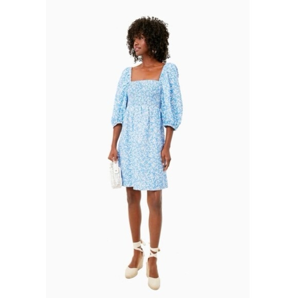 NEW Tuckernuck Annie Dress in Blooms on Broad Size XL Color Blue White - Picture 9 of 9